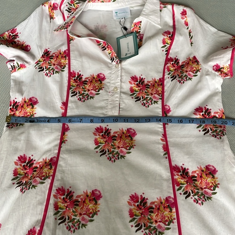 New Islapayal Floral Pink and White Dress Size Medium - Picture 6 of 10